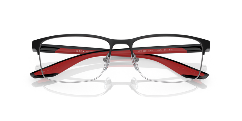 Prada Linea Rossa PS 50PV in Black/Silver / Demo Lens (YDC1O1) - Alternate View