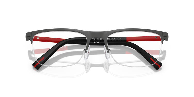 Prada Linea Rossa PS 50RV in Grey Rubber / Demo Lens (06P1O1) - Side View