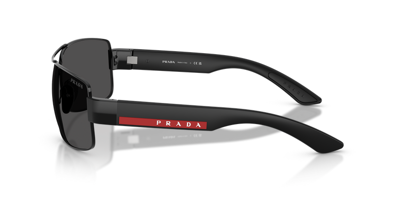 Prada Linea Rossa PS B52S in Black / Dark Grey (1AB06F) - Back View