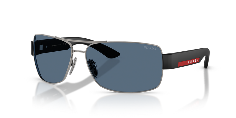 Prada Linea Rossa PS B52S in Gunmetal / Dark Blue (5AV06A) - Alternate View