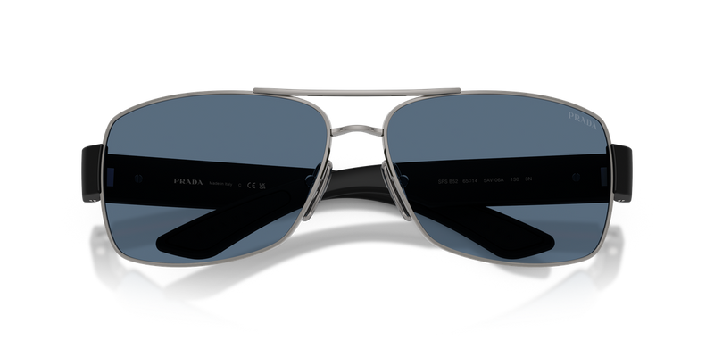 Prada Linea Rossa PS B52S in Gunmetal / Dark Blue (5AV06A) - Alternate View