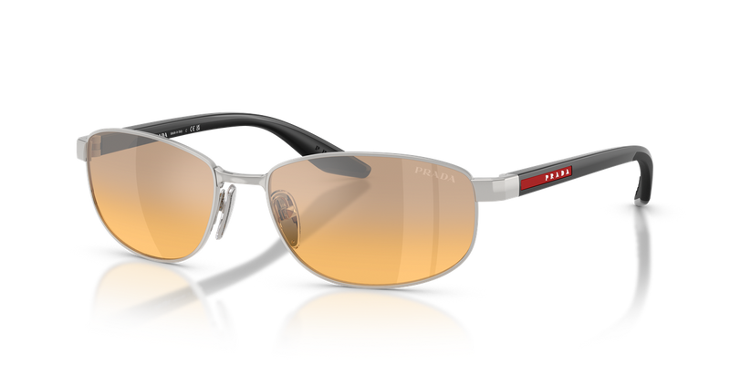Prada Linea Rossa PS B53S in Silver / Orange Mirror Silver Gradient (1BC40Z) - Alternate View