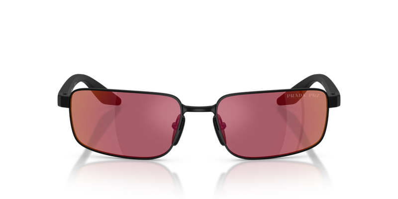 Prada Linea Rossa PS B54S in Matte Black / Red Polarized (1BO07A) - Alternate View