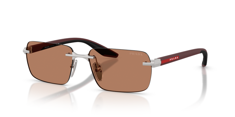 Prada Linea Rossa PSC52S in Matte Silver - Front View