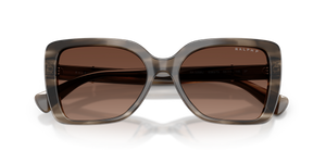 Grey/Crystal Striped / Gradient Brown Polarized (6383T5)