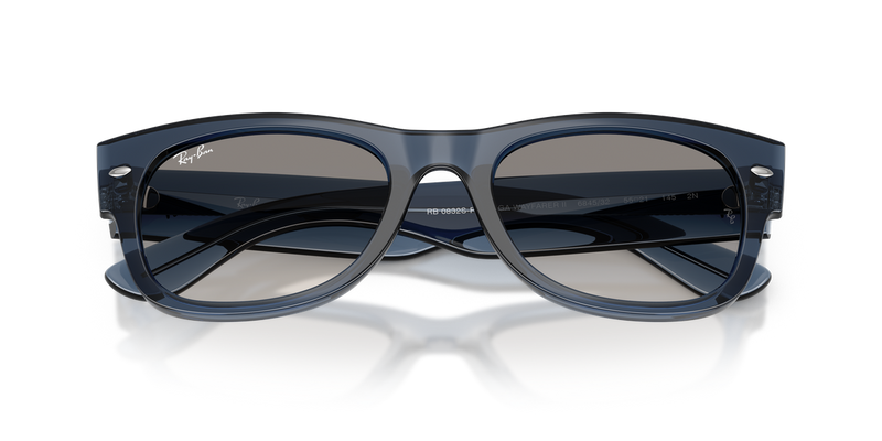 Ray-Ban MEGA WAYFARER II in Transparent Dark Blue - Alternate View