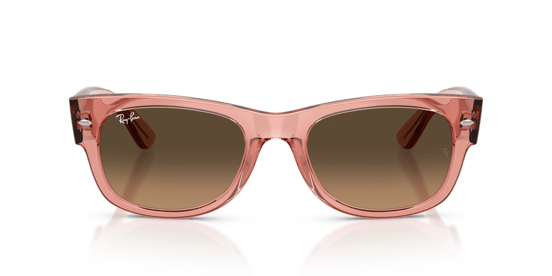 Ray-Ban MEGA WAYFARER II RB0832S in Transparent Pink / Light Brown Gradient Black (684843) - Alternate View