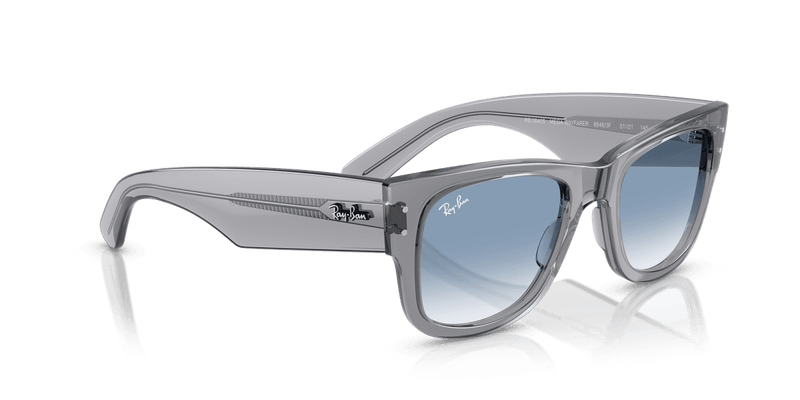 Ray-Ban MEGA WAYFARER RB0840S in Transparent Grey / Clear Gradient Blue (68463F) - Alternate View
