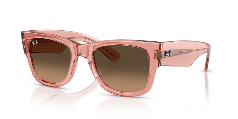 Ray-Ban MEGA WAYFARER RB0840S in Transparent Pink / Light Brown Gradient Black (684843) - Alternate View