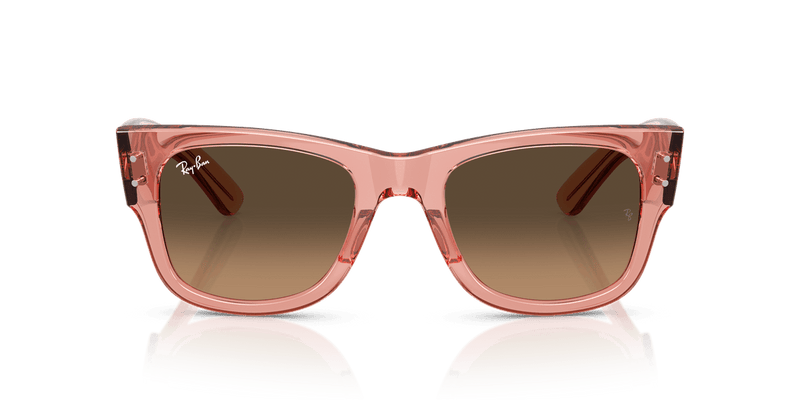 Ray-Ban MEGA WAYFARER RB0840S in Transparent Pink / Light Brown Gradient Black (684843) - Alternate View