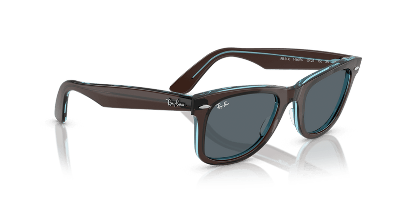 Ray-Ban WAYFARER RB2140 in Brown On Transparent Blue / Blue (1446R5) - Alternate View