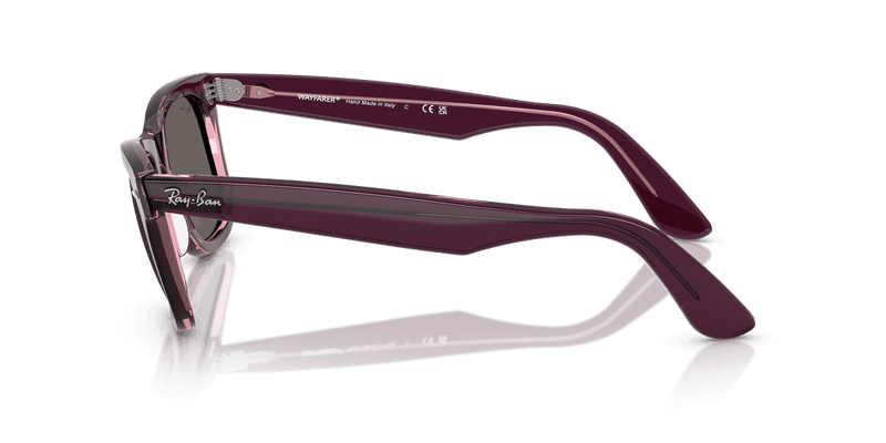 Ray-Ban WAYFARER RB2140 in Violet On Transparent Pink / Dark Grey (1447B1) - Alternate View