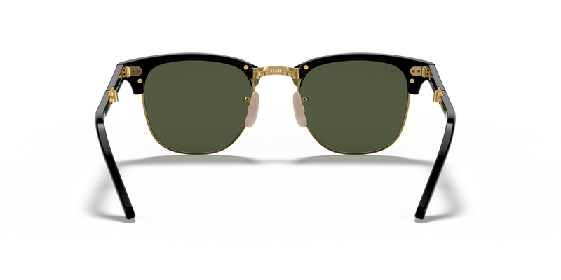 Ray-Ban CLUBMASTER FOLDING in Black / G-15 Green (901) - Alternate View