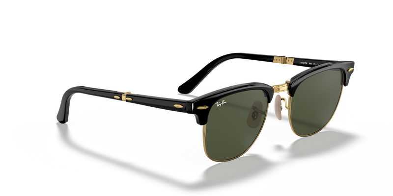 Ray-Ban CLUBMASTER FOLDING in Black / G-15 Green (901) - Alternate View