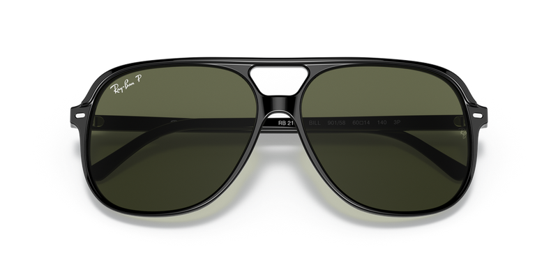 Ray-Ban BILL in Black / G-15 Green Polarized (901/58) - Alternate View
