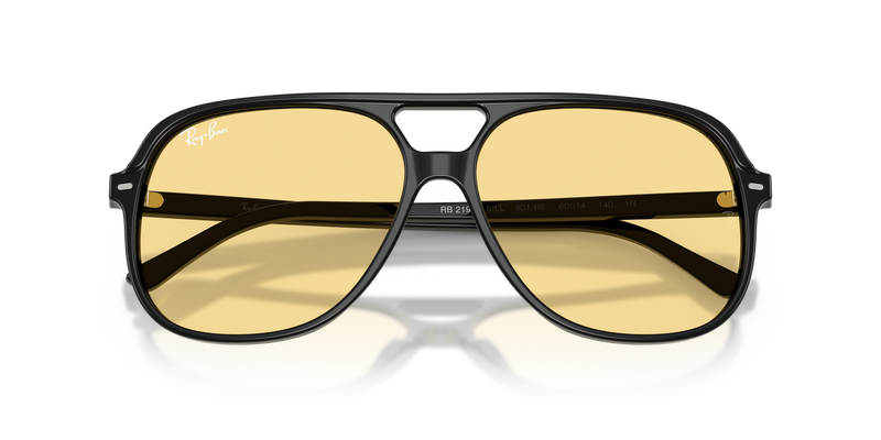 Ray-Ban BILL in Black / Yellow (901/R6) - Side View