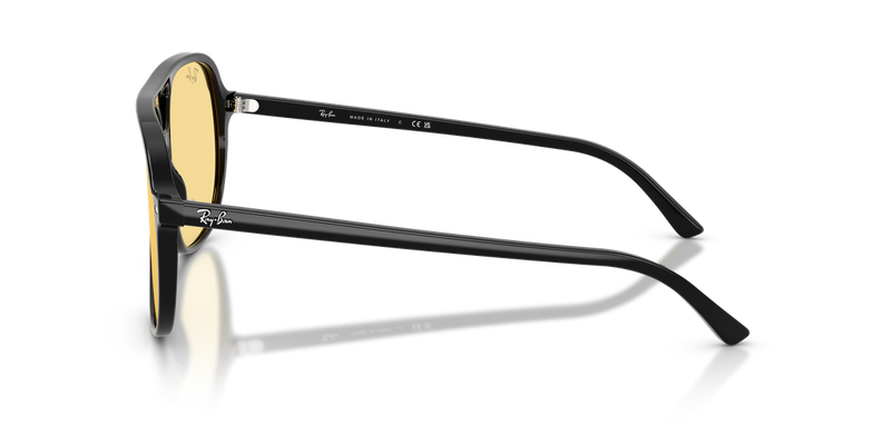 Ray-Ban BILL in Black / Yellow (901/R6) - Back View
