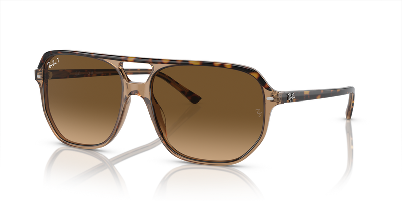 Ray-Ban BILL ONE in Havana On Transparent Brown / Brown Polarized (1292M2) - Front View