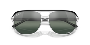 Black On Transparent / Silver/Blue Polarized+ (1294G6)