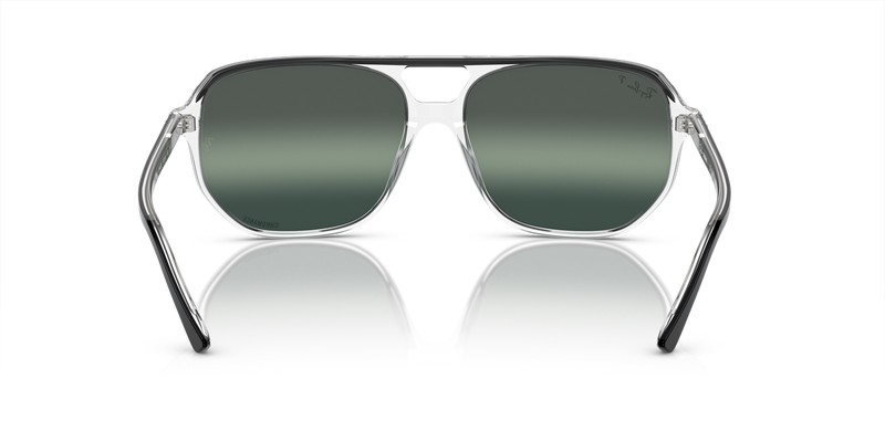 Ray-Ban BILL ONE in Black On Transparent / Silver/Blue Polarized+ (1294G6) - Alternate View