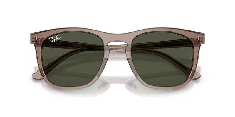 Ray-Ban RB2210F in Transparent Light Brown - Side View