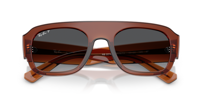 Ray-Ban RB2218 in Transparent Brown / Grey Gradient Polarized (6678T3) - Alternate View
