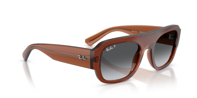 Ray-Ban RB2218 in Transparent Brown / Grey Gradient Polarized (6678T3) - Alternate View