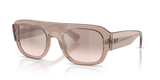 Transparent Light Brown / Brown Mirror Silver Gradient (67278Z)