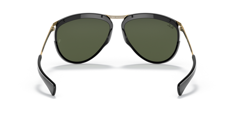 Ray-Ban OLYMPIAN AVIATOR in Black - Temple Detail