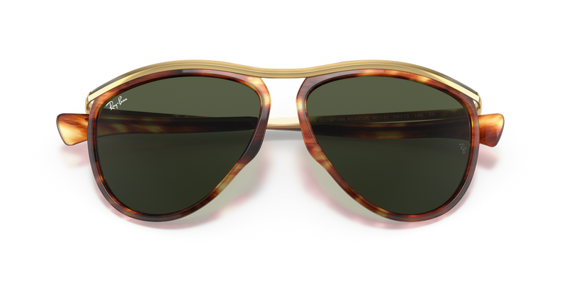 Ray-Ban OLYMPIAN AVIATOR in Striped Havana - Alternate View