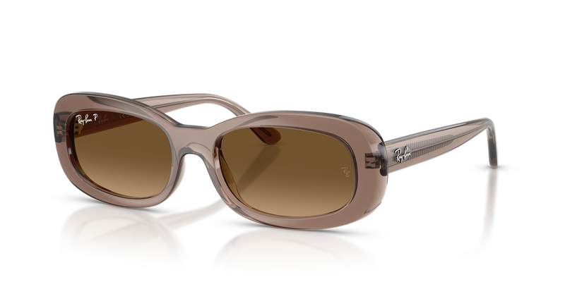 Ray-Ban RB2221 in Transparent Beige / Gradient Brown Polarized (6827M2) - Front View