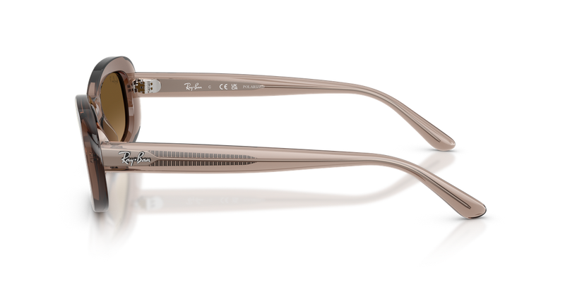 Ray-Ban RB2221 in Transparent Beige / Gradient Brown Polarized (6827M2) - Back View