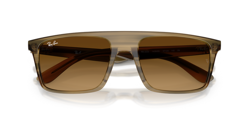 Ray-Ban RB2222 in Striped Green / Gradient Brown (143985) - Alternate View