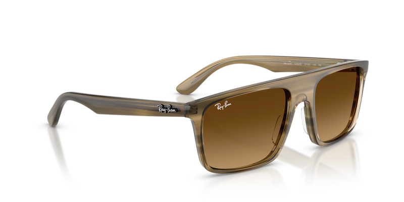 Ray-Ban RB2222 in Striped Green / Gradient Brown (143985) - Alternate View