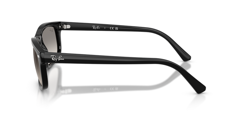 Ray-Ban RB2224F in Black / Clear Gradient Grey (601/32) - Back View