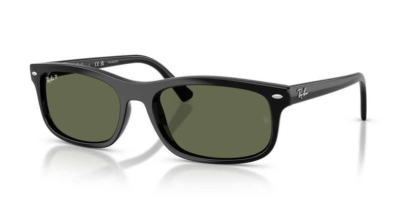 Ray-Ban RB2224 in Black / Polarized Green (901/58) - Alternate View