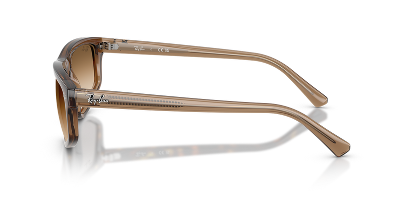 Ray-Ban RB2225 in Transparent Light Brown / Clear Gradient Brown (664051) - Back View