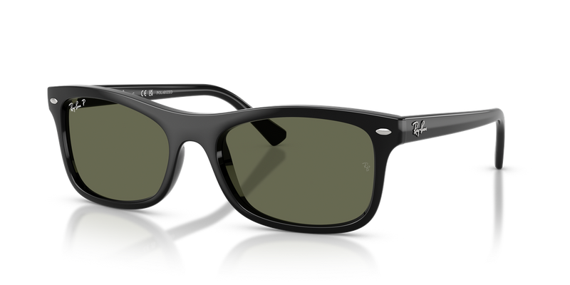 Ray-Ban RB2226F in Black / Green Polarized (601/58) - Front View