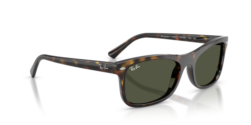 Ray-Ban RB2226F in Havana / Green (710/31) - Alternate View