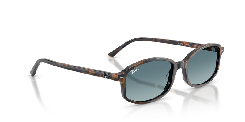Ray-Ban RB2232 in Yellow & Blue Havana / Blue Gradient Grey (13563M) - Alternate View