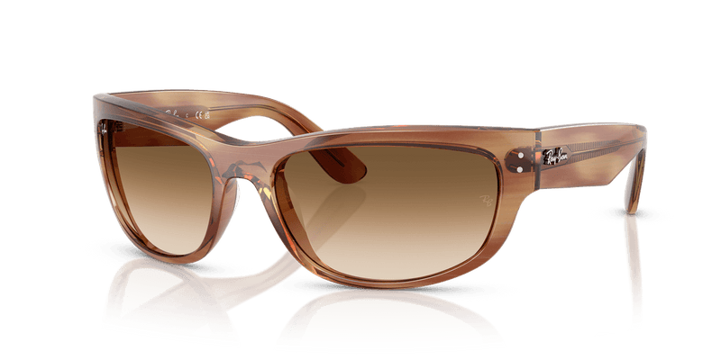 Ray-Ban MEGA BALORAMA RB2289 in Striped Brown / Clear Gradient Brown (140351) - Front View