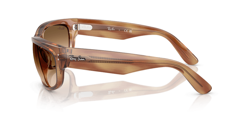 Ray-Ban MEGA BALORAMA RB2289 in Striped Brown / Clear Gradient Brown (140351) - Temple Detail