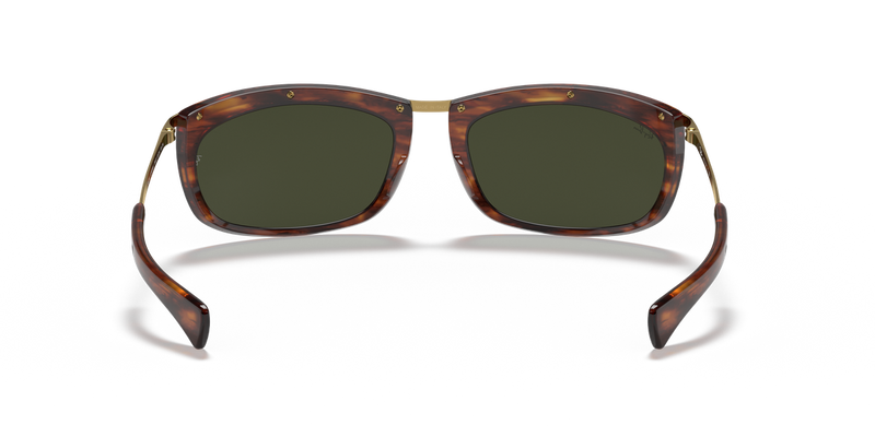 Ray-Ban OLYMPIAN I in Striped Havana - Temple Detail