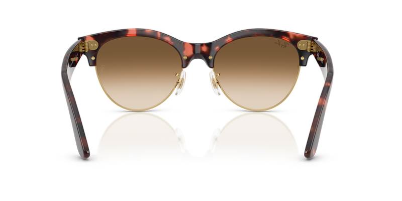 Ray-Ban CLUBMASTER WAY in Pink Tortoise On Gold / Clear Gradient Brown (143251) - Temple Detail