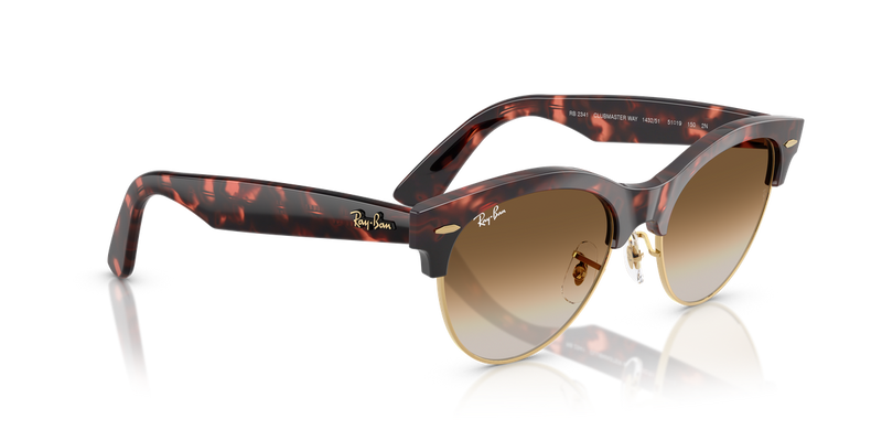 Ray-Ban CLUBMASTER WAY in Pink Tortoise On Gold / Clear Gradient Brown (143251) - Alternate View