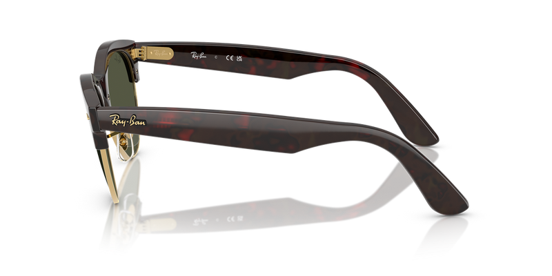 Ray-Ban CLUBMASTER WAY in Red Havana On Gold / Green (990/31) - Alternate View