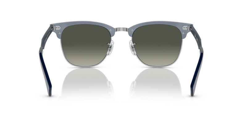 Ray-Ban CLUBMASTER ALUMINUM in Blue On Silver / Grey (924871) - Alternate View