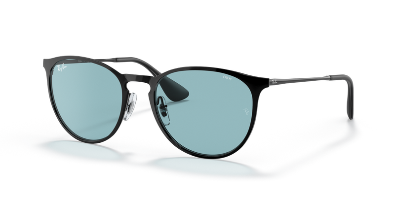 Ray-Ban ERIKA METAL in Black / Evolve Photo Blue To Violet (002/Q2) - Alternate View
