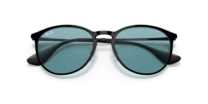 Ray-Ban ERIKA METAL in Black / Evolve Photo Blue To Violet (002/Q2) - Alternate View
