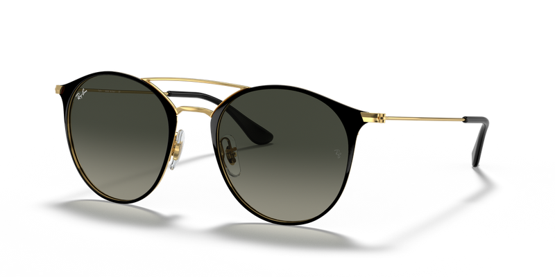 Ray-Ban RB3546 in Black On Gold - Front View